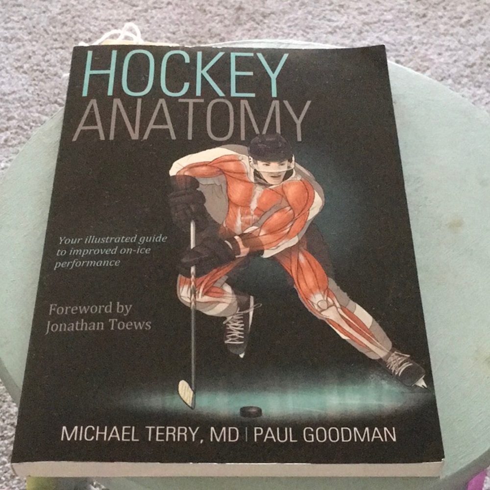 Barnes & Noble Hockey Anatomy Book with Black and Orange Cover
